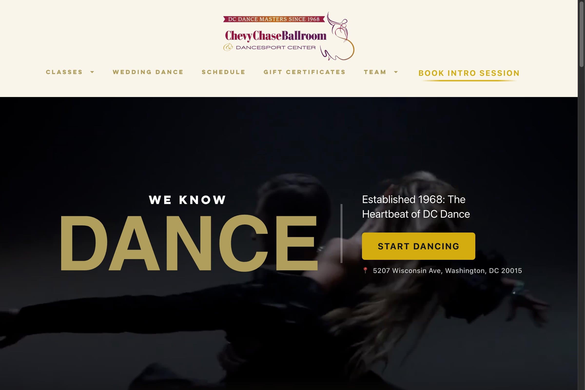 Elegant & Classic dance studio website template