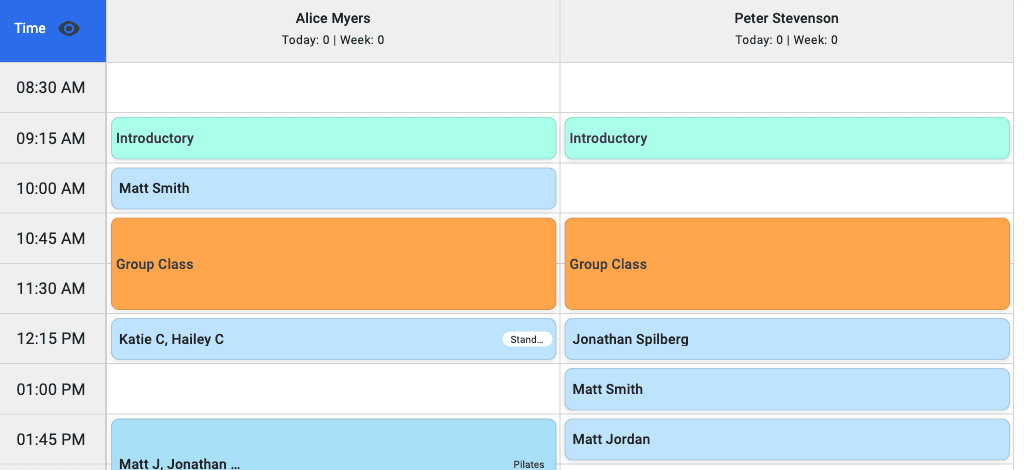 Mobile schedule preview