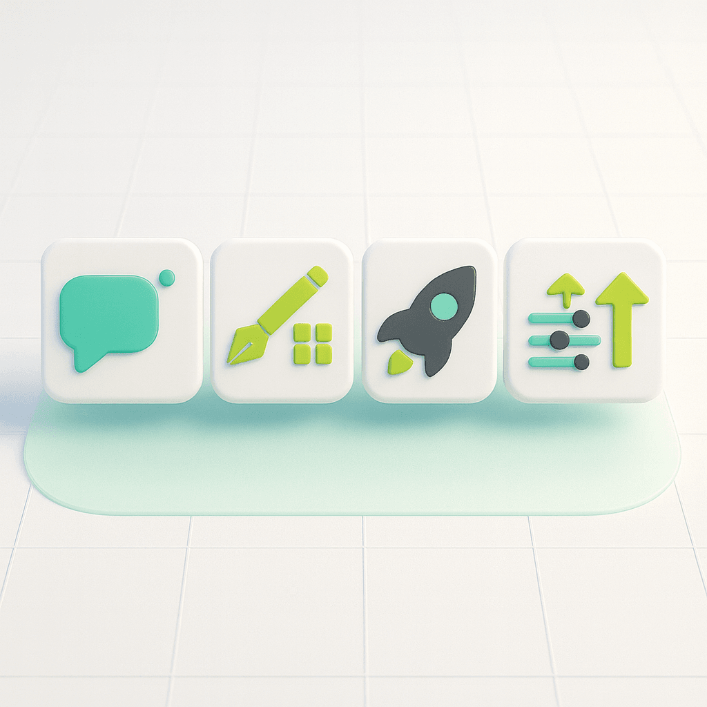 Discover, Design/Setup, Launch, Optimize